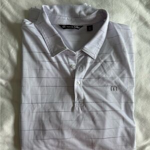 Travis Mathew White Polo Golf Shirt